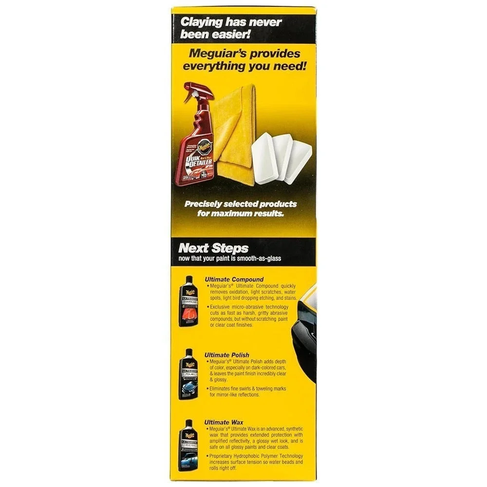 Meguiar's Smooth‎ Surface Clay Kit - Safe And Easy Car Claying NEW Wax Glide ON